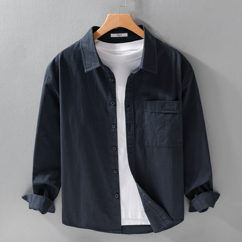 Herren Baumwoll-Overshirt im Relaxed-Fit mit aufgesetzter Brusttasche Shop Nory