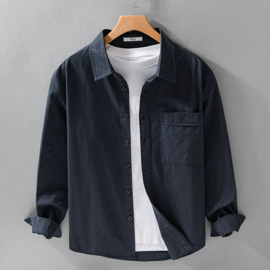 Herren Baumwoll-Overshirt im Relaxed-Fit mit aufgesetzter Brusttasche Shop Nory