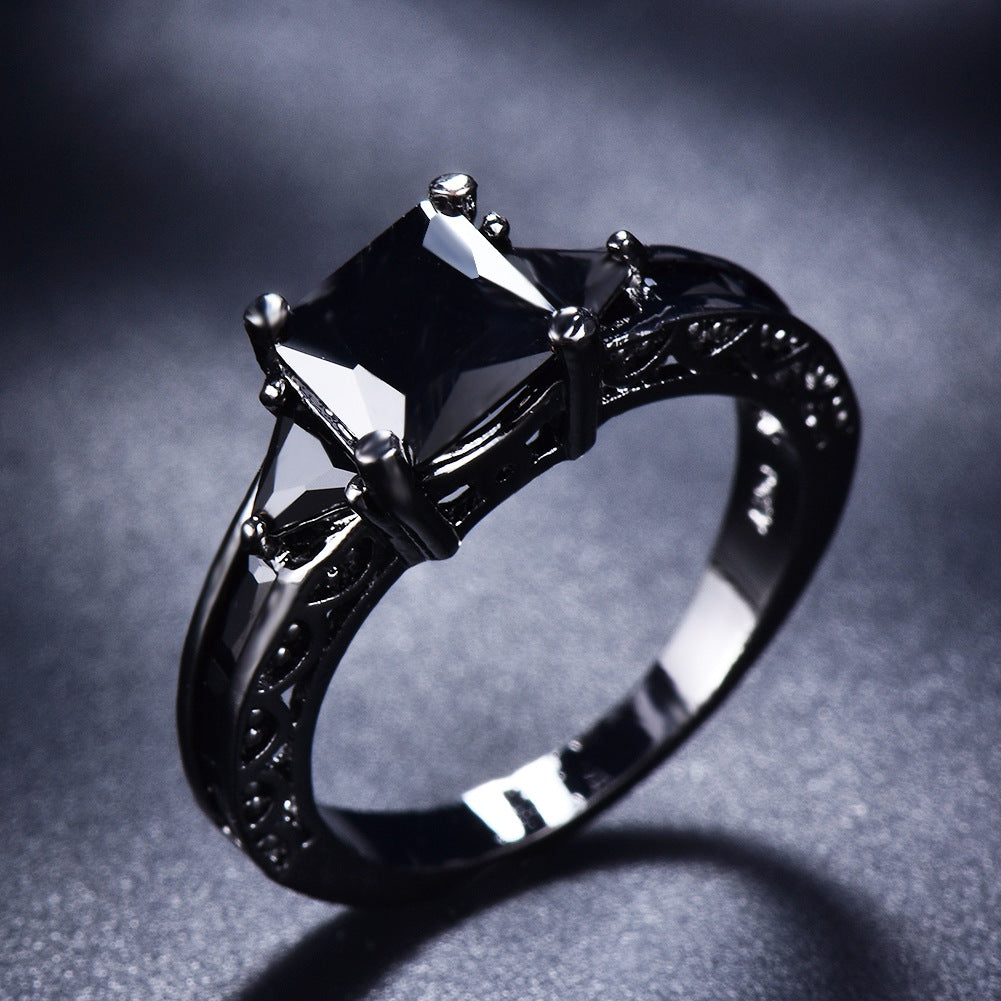 Damen Ring mit funkelndem grünem Zirkon und eleganter Edelstahlfassung Shop Nory
