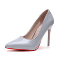 Damen elegante High Heels mit spitzem Schuhprofil und glänzender Oberfläche Shopnory