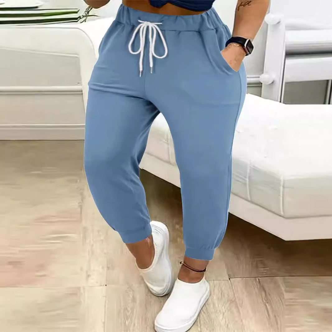 Damen Lässige Jogginghose mit Kordelzug, elastischem Komfortbund und schmalem Bündchen Shop Nory
