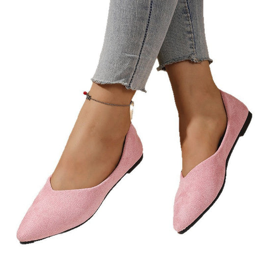 Damen elegante Ballerinas mit spitzer Zehenpartie und ultraleichter Sohlenkonstruktion