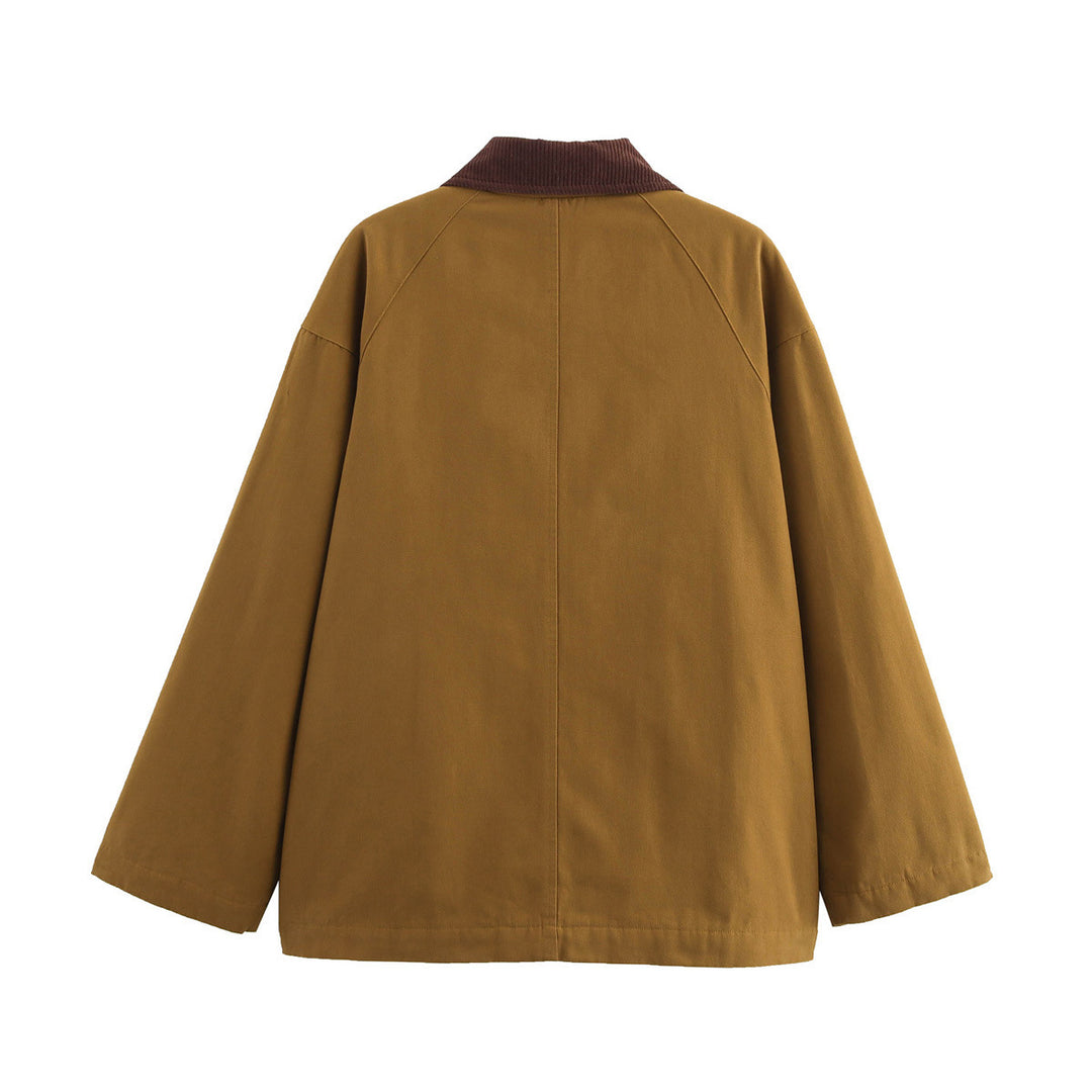 Damen Boxy Fieldjacke mit Cordkragen, Knebelverschlüssen und großen Klappentaschen Shop Nory