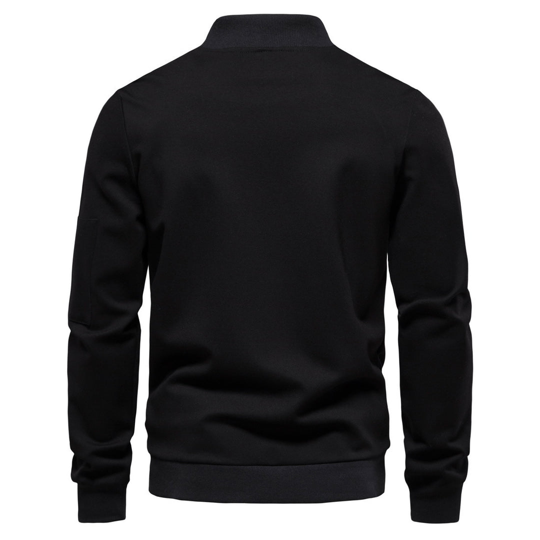 Herren Schlanke Bomberjacke mit durchgehendem Reißverschluss, Ärmeltasche und gerippten Bündchen Shop Nory