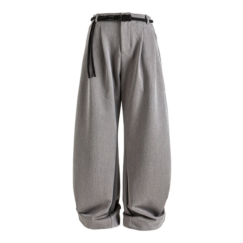Damen Weite hochtaillierte Jeanshose mit Bundfalten, Kordelgürtel und Culotte-Schnitt Shop Nory