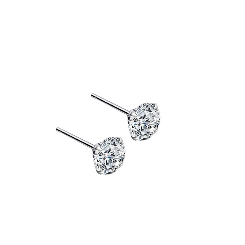Klassisches Ohrstecker-Set mit Facettierten Zirkonia In Variierenden Größen
