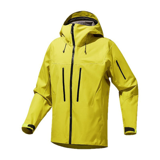 Herren Technische wasserdichte Softshell-Regenjacke mit verschweißten Nähten und vertikalen Brusttaschen Shop Nory