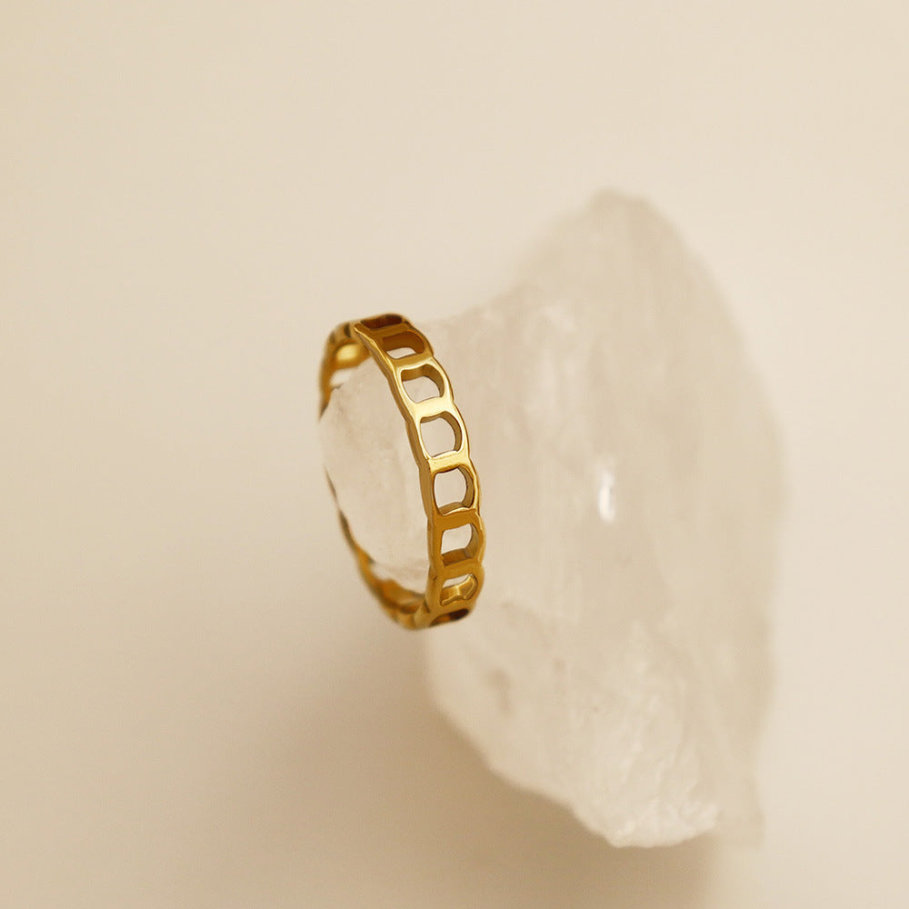 Damen zart gestalteter Ring mit offenem Design Shop Nory
