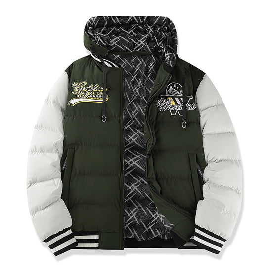 Herren Modische Steppjacke mit hohem Kragen und kontrastierenden Akzenten Shop Nory