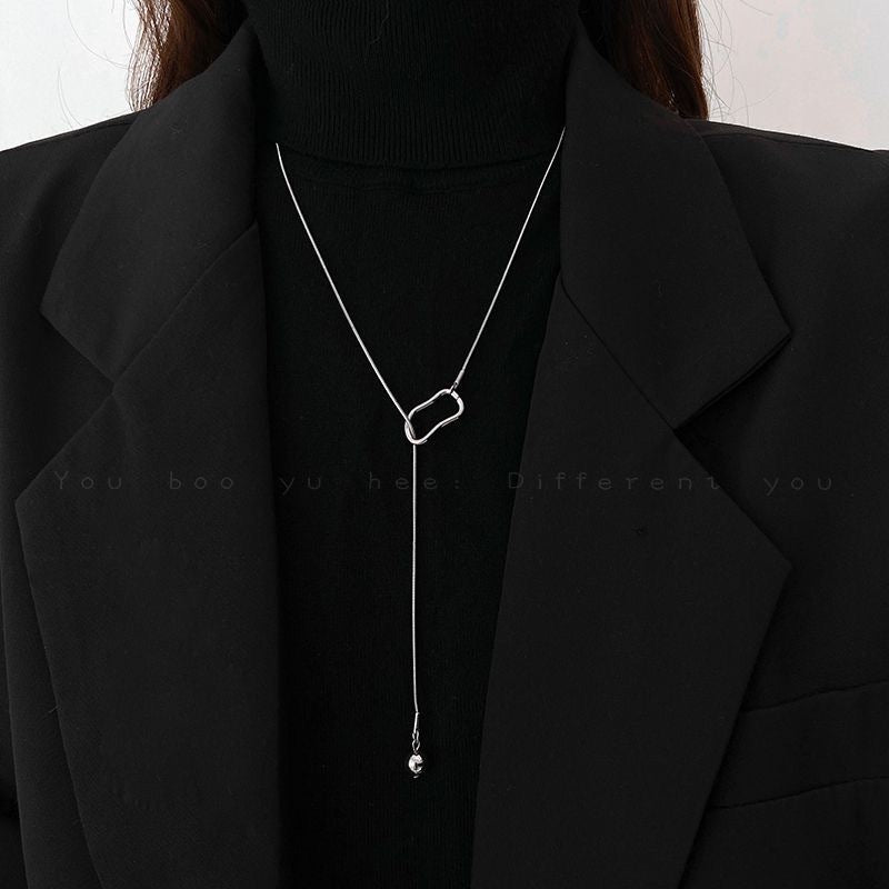 Damen Kette mit modernem, minimalistischen Lagen-Anhänger Shop Nory
