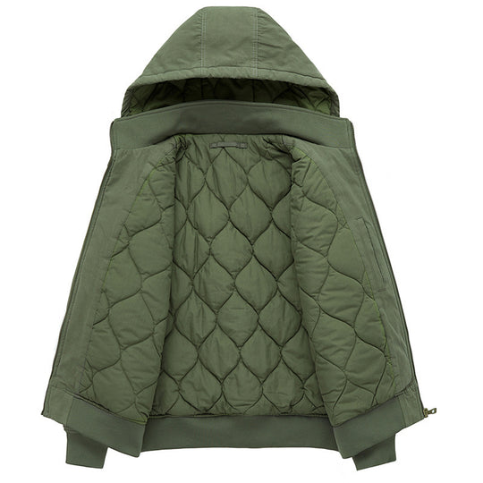 Herren multifunktionale Feldjacke im Bomberstil mit Kapuze und Ärmel-Tasche Shop Nory