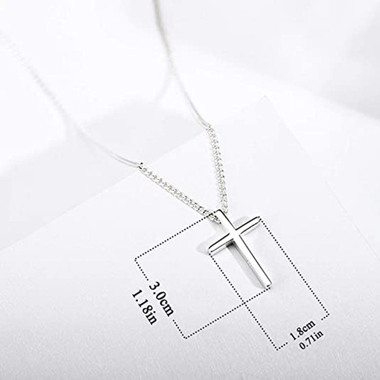 Damen Halskette mit schlichtem Kreuzanhänger und filigranem Kettendesign Shop Nory