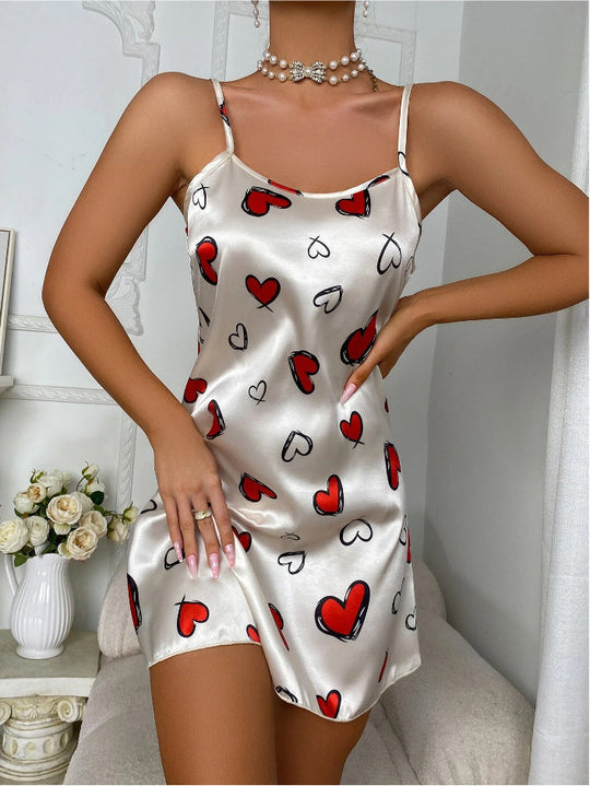 Damen Satin Nachthemd Shopnory