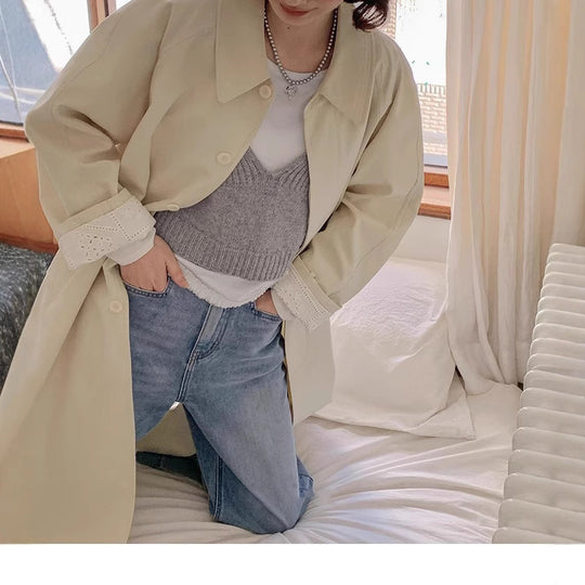 Damen Lässiger Oversized-Trenchcoat Shop Nory
