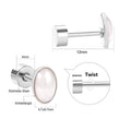 Damen Ohrstecker aus antiallergischem Edelstahl mit elegantem, geschwungenem Design Shop Nory