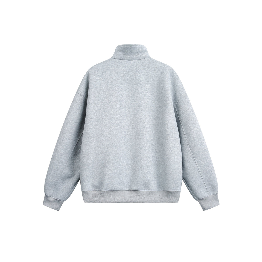 Damen Oversize Sweatshirt mit halbem Reißverschluss und Stehkragen Shop Nory