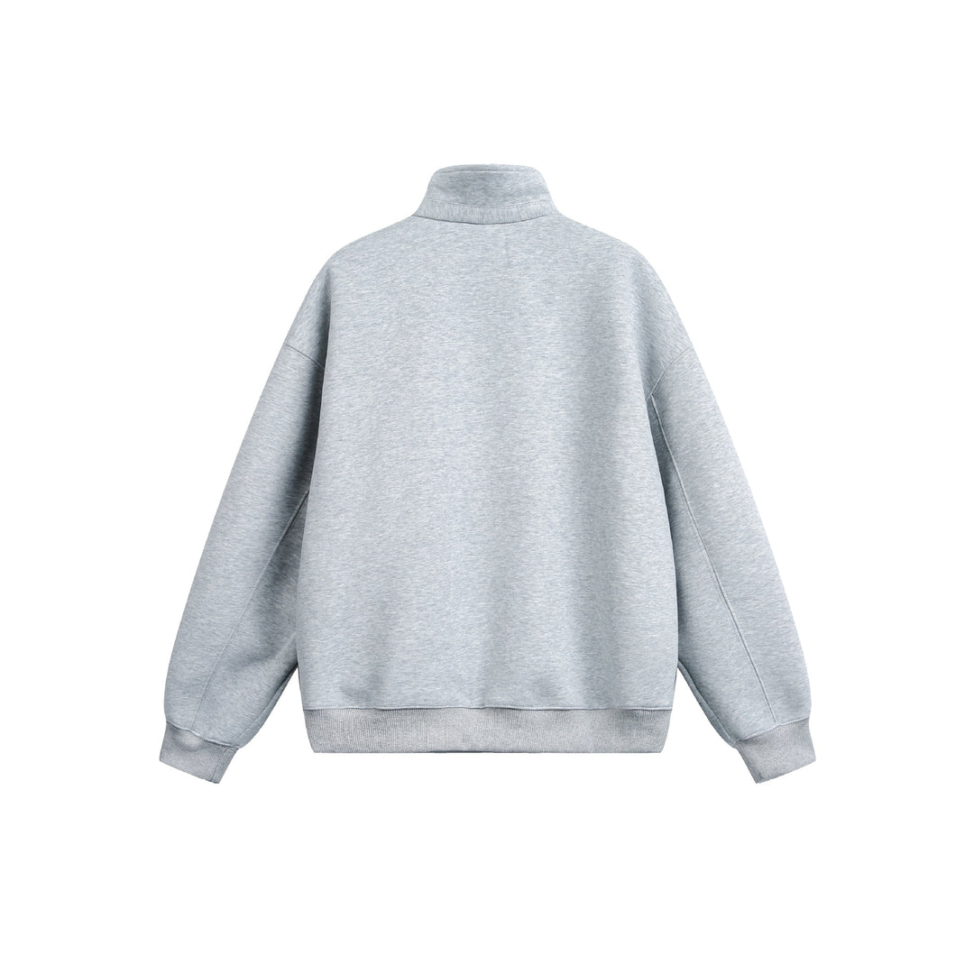 Damen Oversize Sweatshirt mit halbem Reißverschluss und Stehkragen Shop Nory