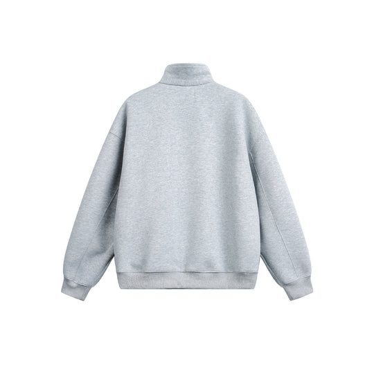 Damen Oversize Sweatshirt mit halbem Reißverschluss und Stehkragen Shop Nory