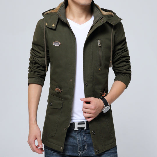 Herren Fieldparka im Utility-Look mit Teddyfleece-Kapuze, Kordelzug und Multifunktions-Taschen Shop Nory