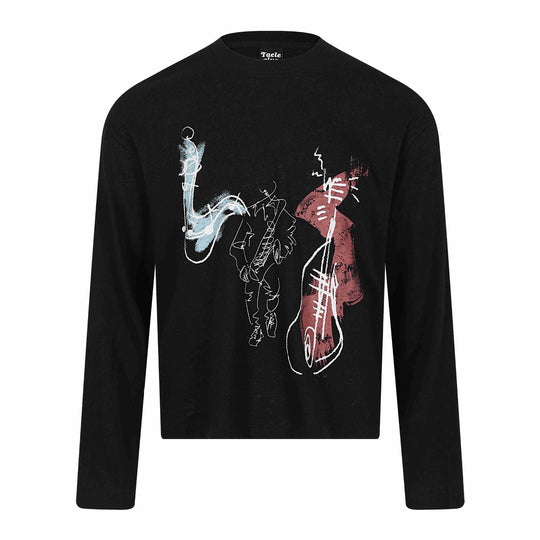 Unisex Langärmeliges Printshirt aus leichter Baumwollmischung Shop Nory