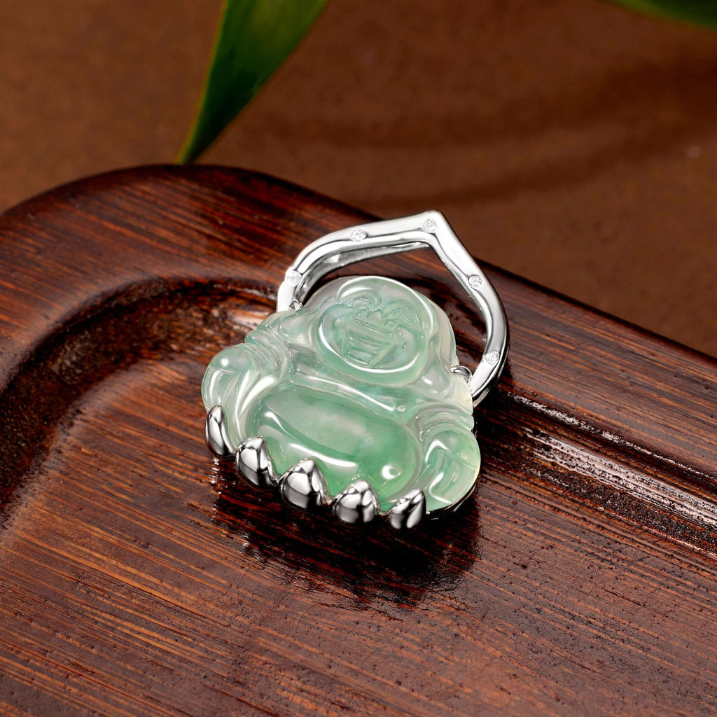 Damen Anhänger mit kunstvollem Buddha-Motiv und detaillierter Zirkonia-Verzierung Shop Nory