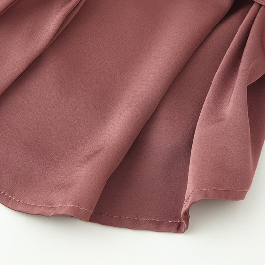 Damen Wickelbluse mit drapiertem V‑Ausschnitt und Taillengürtel Shop Nory