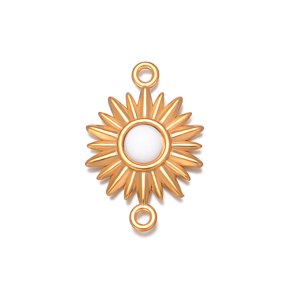 Damen Sonnenanhänger mit schwarzem Stein und goldenem Finish Shop Nory