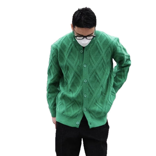 Herren Modische Strickjacke mit einem eleganten Zopfmuster Shop Nory