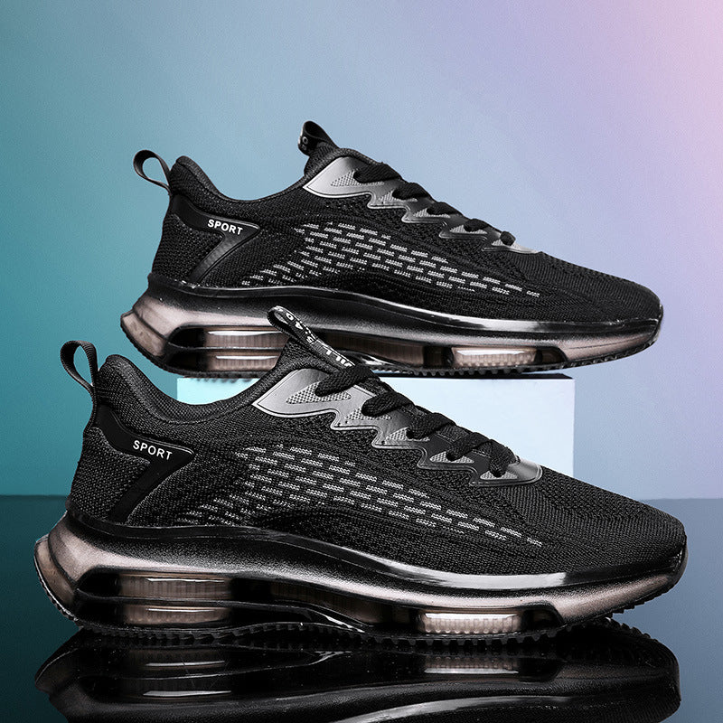 Herren Atmungsaktive Laufsneaker mit sichtbarer Luftkammer-Zwischensohle und gestricktem Mesh-Obermaterial Shopy Nory