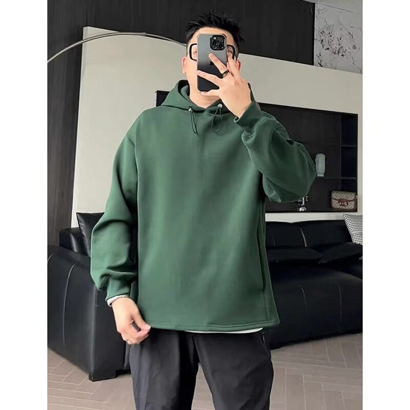 Herren Oversized Kapuzenpullover mit Dropped-Shoulder, schwerer Baumwollmischung und minimalistischer Silhouette Shop Nory