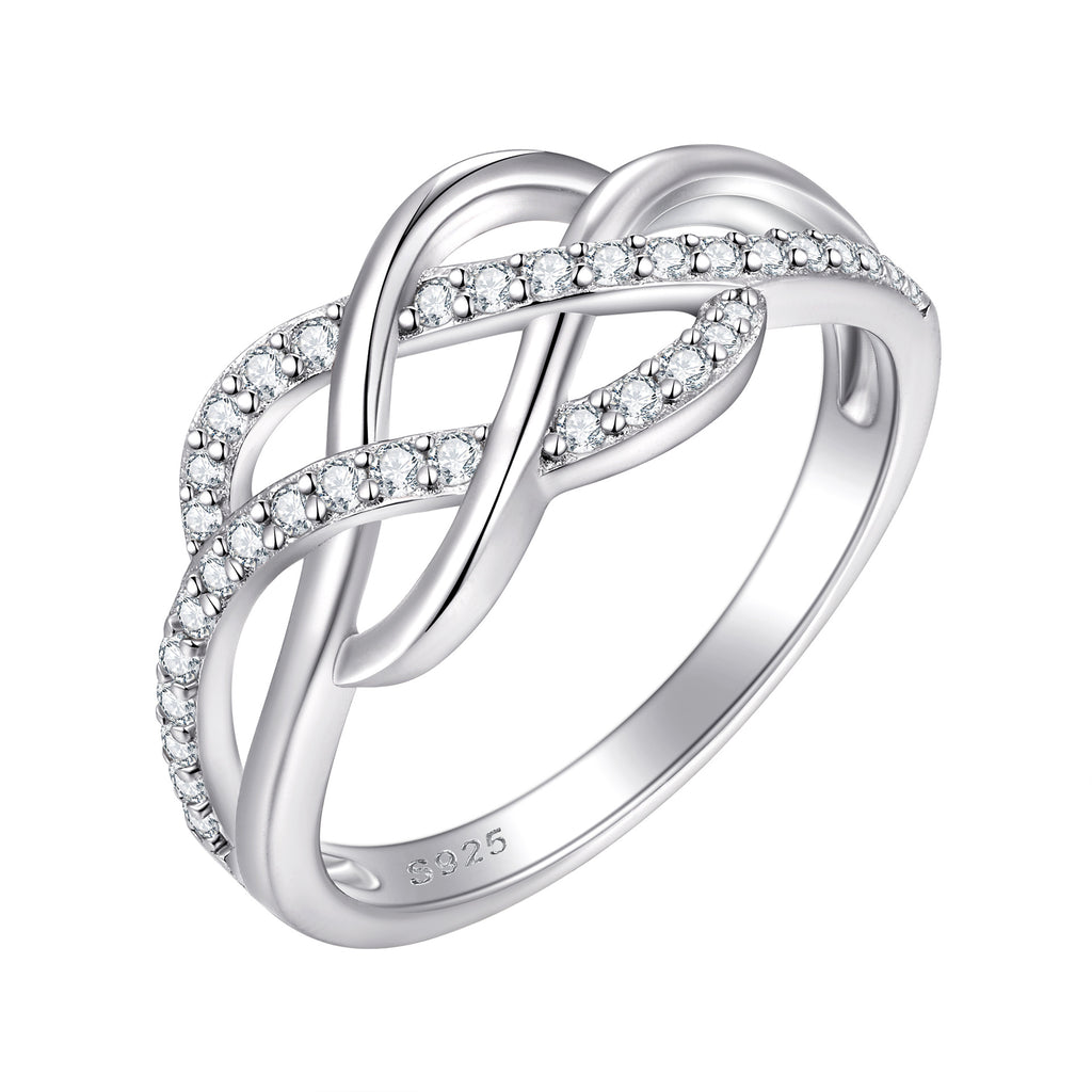 Damenring mit elegantem Unendlichkeit-Design und funkelndem Zirkonia-Besatz Shop Nory