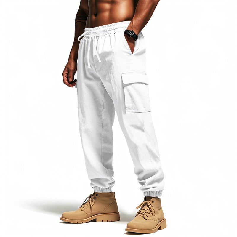 Herren Utility-Cargo-Jogger mit elastischem Bund, Kordelzug und großem Seitentaschen‑Panel Shop Nory