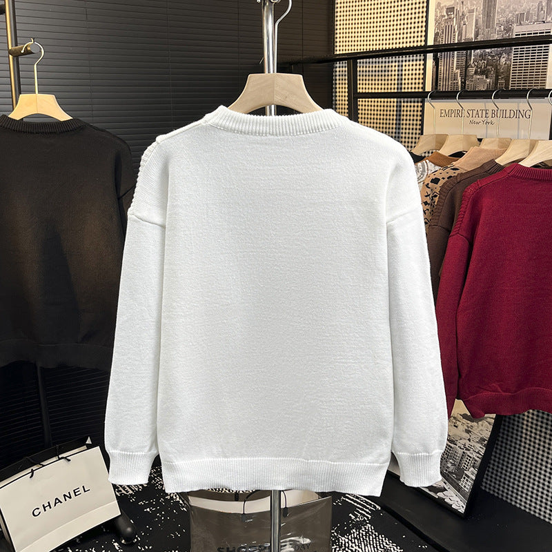 Herren Strukturierter Patchwork-Strickpullover mit Rundhals und gerippten Einsätzen Shop Nory