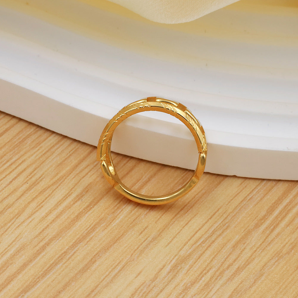 Damen Offener Ring mit strukturiertem Design Shop Nory