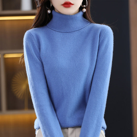 Damen Schmal geschnittener Rollkragenpullover aus kaschmirähnlichem Feinstrick mit softem Flor Shop Nory