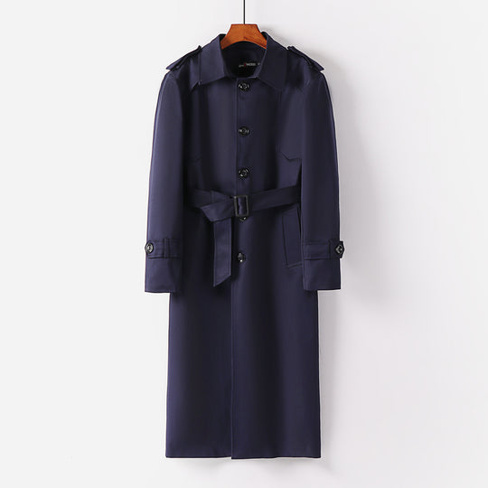 Damen Langer klassischer Trenchcoat mit Schulterpatten, Knopfverschluss und verstellbaren Manschetten Shop Nory