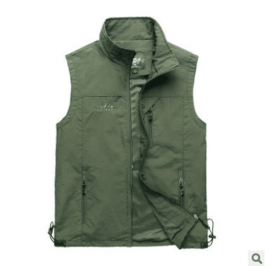 Herren Utility-Outdoorweste mit atmungsaktivem Meshfutter, Reißverschluss‑Taschen und verstellbarem Saum Shop Nory