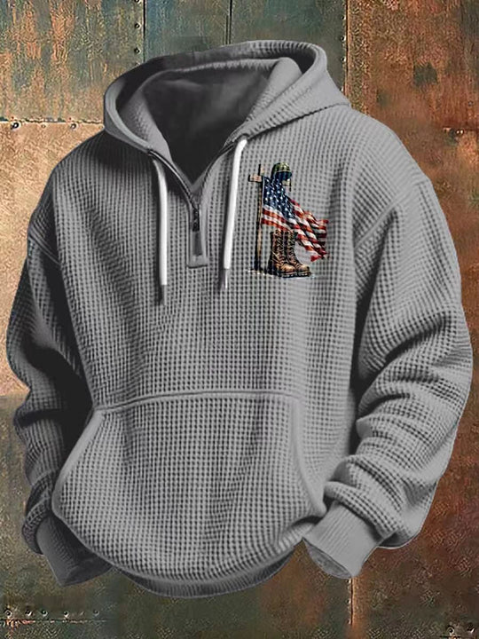 Herren Kapuzensweater mit amerikanischem Flaggenmotiv Shop Nory