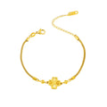 Frauen Goldplattierte Blumen Charme-Armband Shop Nory