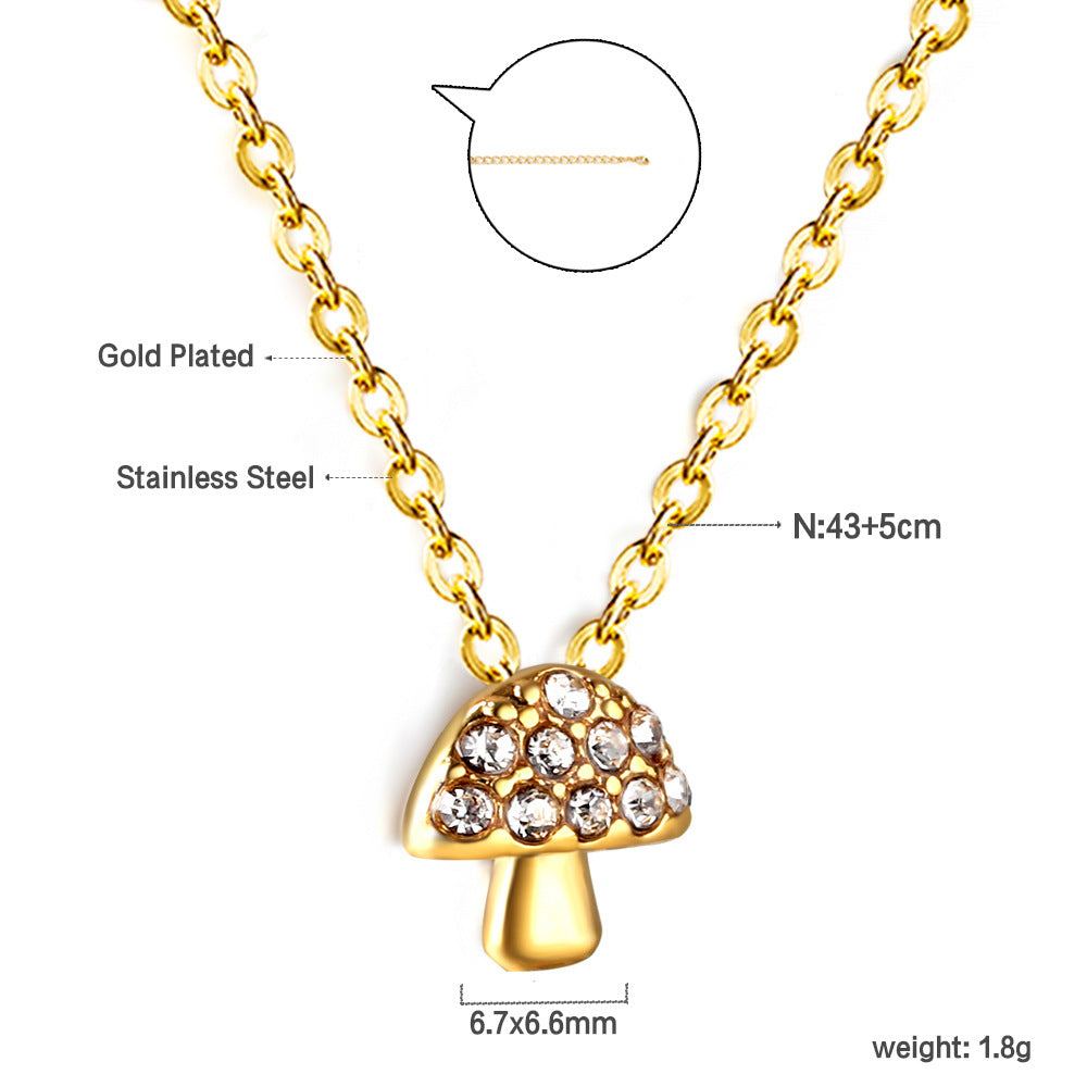 Damen Halskette mit liebevollem Herzmotiv aus goldplattiertem Edelstahl und funkelnden Zirkonia Shop Nory