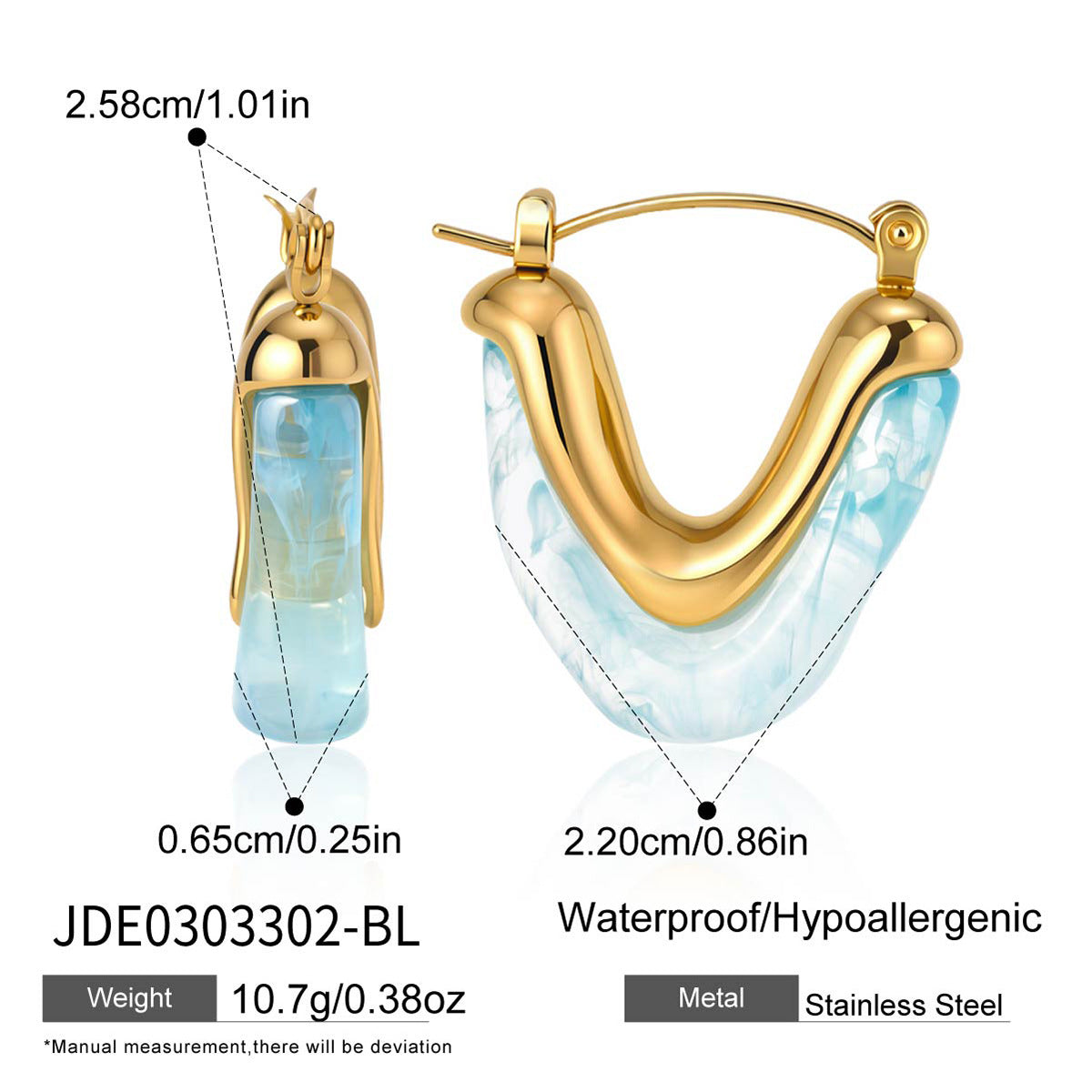 Damen Hochwertige Hypoallergene Edelstahl Ohrringe mit elegantem Rosé-Anhänger Shop Nory