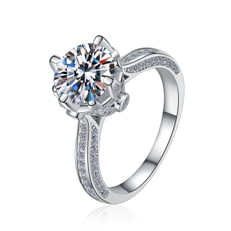 Damen Solitär Verlobungsring mit funkelndem Zirkonia und eleganter Fassung Shop Nory
