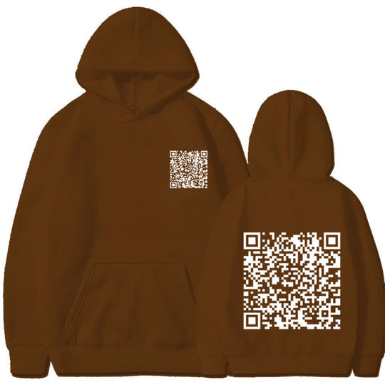 Damen Sportlicher Kapuzenpullover mit QR-Code Shop Nory