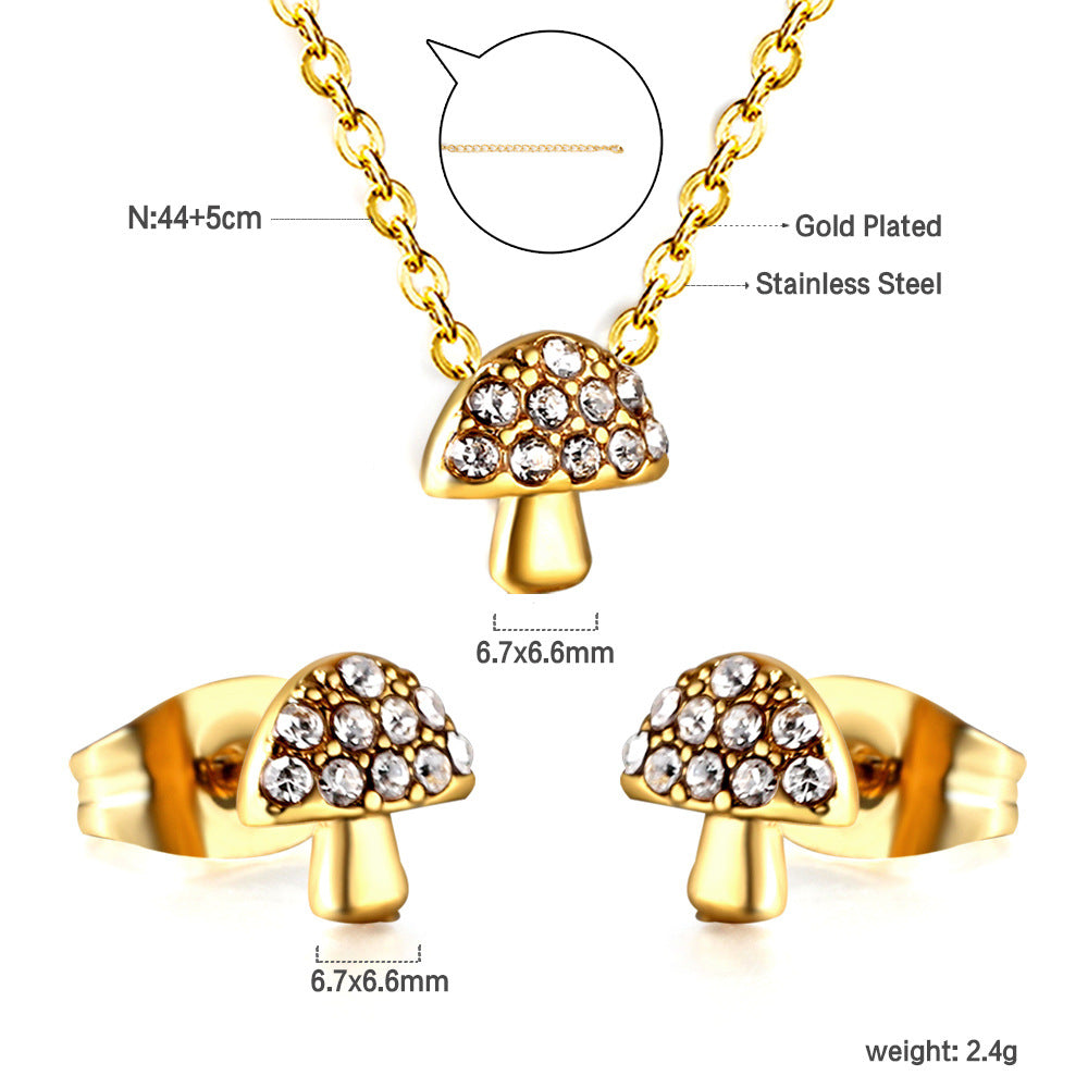 Damen Schmuckset mit bunnyförmigen Ohrsteckern und passende Halskette Shop Nory