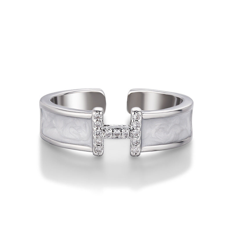 Damen Offener Ring mit kunstvollem Design und funkelnden Zirkonia Shop Nory