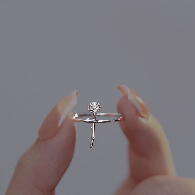 Damenring mit kunstvollem Rosen-Design Shop Nory