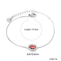 Damen Armband mit funkelndem rotem Kristallanhänger und filigranem Kettendesign Shop Nory