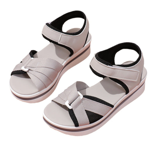 Damen Plateau-Sandalen mit verstellbarem Klettverschluss und atmungsaktivem Mesh Shop Nory