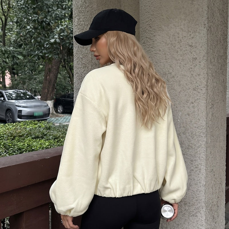 Damen Trendige Bouclé Jacke Shop Nory