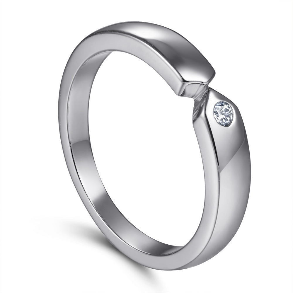 Damen moderner und eleganter Ring mit funkelndem Zirkonia Shop Nory